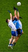 15 July 2023; Ciaran Kilkenny of Dublin in action against Karl O'Connell, left, and Darren Hughes of Monaghan during the GAA Football All-Ireland Senior Championship semi-final match between Dublin and Monaghan at Croke Park in Dublin. Photo by Daire Brennan/Sportsfile