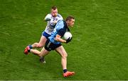 15 July 2023; Con O'Callaghan of Dublin in action against Ryan McAnespie of Monaghan during the GAA Football All-Ireland Senior Championship semi-final match between Dublin and Monaghan at Croke Park in Dublin. Photo by Daire Brennan/Sportsfile