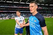 15 July 2023; Conor McManus of Monaghan and Brian Fenton of Dublin after the GAA Football All-Ireland Senior Championship semi-final match between Dublin and Monaghan at Croke Park in Dublin. Photo by Ramsey Cardy/Sportsfile
