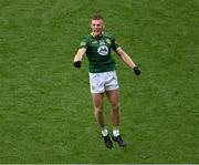 15 July 2023; Jack Flynn of Meath celebrates a second half point during the Tailteann Cup Final match between Down and Meath at Croke Park in Dublin. Photo by Daire Brennan/Sportsfile