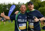 16 July 2023; Christopher, left, and Michael Gaynor from Meath before the 2023 Irish Life Dublin Race Series-Fingal 10km which took place on Sunday 16th of July at Swords in Dublin. Photo by Sam Barnes/Sportsfile