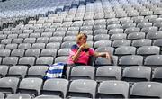16 July 2023; Kerry supporter Maire Ní Scully enjoys a cup of tea before the GAA Football All-Ireland Senior Championship Semi-Final match between Derry and Kerry at Croke Park in Dublin. Photo by David Fitzgerald/Sportsfile