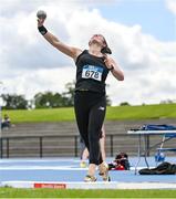 16 July 2023; Michaela Walsh of Swinford AC, Mayo, competes in the senior women's Shotput during day two of the 123.ie National AAI Games and Combines at Morton Stadium in Santry, Dublin. Photo by Stephen Marken/Sportsfile