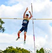 16 July 2023; Jack Forde of St Killians AC, Wexford, competes in the pole vault event of the Senior Men's Heptathlon during day two of the 123.ie National AAI Games and Combines at Morton Stadium in Santry, Dublin. Photo by Stephen Marken/Sportsfile