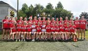 16 July 2023; The Cork panel pose for a team photograph before the LGFA All-Ireland U16 A Championship Final match between Cork and Cavan at Bretland Park in Clara, Offaly. Photo by Tyler Miller/Sportsfile