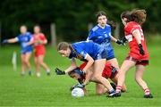 16 July 2023; Action from the LGFA All-Ireland U16 A Championship Final match between Cork and Cavan at Bretland Park in Clara, Offaly. Photo by Tyler Miller/Sportsfile