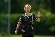 16 July 2023; Referee Angela Gallagher during the LGFA All-Ireland U16 C Championship Final match between Clare and Antrim at Clane in Kildare. Photo by Sam Barnes/Sportsfile