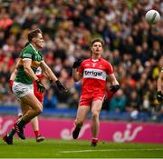 16 July 2023; Gavin White of Kerry scores his side's first goal during the GAA Football All-Ireland Senior Championship Semi-Final match between Derry and Kerry at Croke Park in Dublin. Photo by Brendan Moran/Sportsfile