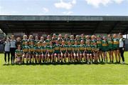 16 July 2023;  The Kerry panel panel pose for a team photograph before the 2023 All-Ireland U16 Ladies Football B Final match between Kerry and Sligo at Duggan Park, Ballinasloe, Galway. Photo by Tom Beary/Sportsfile