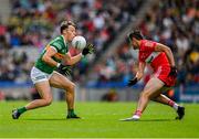 16 July 2023; David Clifford of Kerry in action against Christopher McKaigue of Derry during the GAA Football All-Ireland Senior Championship Semi-Final match between Derry and Kerry at Croke Park in Dublin. Photo by Brendan Moran/Sportsfile