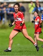 16 July 2023; Action from the LGFA All-Ireland U16 A Championship Final match between Cork and Cavan at Bretland Park in Clara, Offaly. Photo by Tyler Miller/Sportsfile