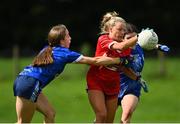 16 July 2023; Action from the LGFA All-Ireland U16 A Championship Final match between Cork and Cavan at Bretland Park in Clara, Offaly. Photo by Tyler Miller/Sportsfile