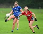 16 July 2023; Action from the LGFA All-Ireland U16 A Championship Final match between Cork and Cavan at Bretland Park in Clara, Offaly. Photo by Tyler Miller/Sportsfile