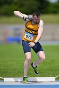 16 July 2023; Ryan Duggan of Leevale AC, Cork, competes in the senior men's Shotput during day two of the 123.ie National AAI Games and Combines at Morton Stadium in Santry, Dublin. Photo by Stephen Marken/Sportsfile