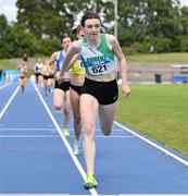 16 July 2023; Maeve O'Neill of Doheny AC, Cork, wins her heat in the senior women's 400m during day two of the 123.ie National AAI Games and Combines at Morton Stadium in Santry, Dublin. Photo by Stephen Marken/Sportsfile
