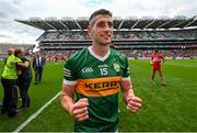 16 July 2023; Paul Geaney of Kerry celebrates after the GAA Football All-Ireland Senior Championship Semi-Final match between Derry and Kerry at Croke Park in Dublin. Photo by David Fitzgerald/Sportsfile