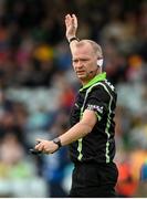 16 July 2023; Referee Garryowen McMahon during the TG4 LGFA All-Ireland Senior Championship Quarter-Final match between Donegal and Dublin at MacCumhaill Park in Ballybofey, Donegal. Photo by Ramsey Cardy/Sportsfile