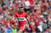 16 July 2023; Niall Toner of Derry during the GAA Football All-Ireland Senior Championship Semi-Final match between Derry and Kerry at Croke Park in Dublin. Photo by David Fitzgerald/Sportsfile
