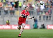 16 July 2023; Gareth McKinless of Derry during the GAA Football All-Ireland Senior Championship Semi-Final match between Derry and Kerry at Croke Park in Dublin. Photo by David Fitzgerald/Sportsfile