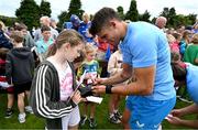 17 July 2023; Aitzol King signs autographs after a Leinster rugby squad training and gym session at Wicklow RFC in Wicklow. Photo by Brendan Moran/Sportsfile