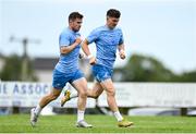 17 July 2023; Luke McGrath, left, and Cormac Foley during a Leinster rugby squad training and gym session at Wicklow RFC in Wicklow. Photo by Brendan Moran/Sportsfile
