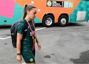 18 July 2023; Katie McCabe arrives for a Republic of Ireland training session at Meakin Park in Brisbane, Australia, ahead of the start of the FIFA Women's World Cup 2023. Photo by Stephen McCarthy/Sportsfile