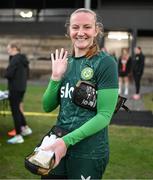 18 July 2023; Goalkeeper Courtney Brosnan before a Republic of Ireland training session at Meakin Park in Brisbane, Australia, ahead of the start of the FIFA Women's World Cup 2023. Photo by Stephen McCarthy/Sportsfile