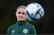 18 July 2023; Izzy Atkinson during a Republic of Ireland training session at Meakin Park in Brisbane, Australia, ahead of the start of the FIFA Women's World Cup 2023. Photo by Stephen McCarthy/Sportsfile