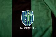 13 July 2023; A detailed view of the Ballyraine FC crest on their jersey, grassroots club of Republic of Ireland's Ciara Grant, at Brisbane, Australia, ahead of the start of the FIFA Women's World Cup 2023. Photo by Stephen McCarthy/Sportsfile