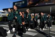 19 July 2023; Republic of Ireland's Ruesha Littlejohn at Brisbane Airport, Australia, ahead of the team's chartered flight to Sydney for their opening FIFA Women's World Cup 2023 group match against co-host Australia, on Thursday. Photo by Stephen McCarthy/Sportsfile