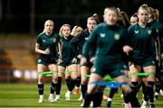 19 July 2023; Denise O'Sullivan, left, during a Republic of Ireland training session at the Leichhardt Oval in Sydney, Australia. Photo by Stephen McCarthy/Sportsfile