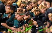 19 July 2023; Abbie Larkin, centre, and teammates during a Republic of Ireland training session at the Leichhardt Oval in Sydney, Australia. Photo by Stephen McCarthy/Sportsfile
