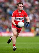 16 July 2023; Ethan Doherty of Derry during the GAA Football All-Ireland Senior Championship Semi-Final match between Derry and Kerry at Croke Park in Dublin. Photo by Brendan Moran/Sportsfile
