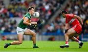 16 July 2023; David Clifford of Kerry in action against Christopher McKaigue of Derry during the GAA Football All-Ireland Senior Championship Semi-Final match between Derry and Kerry at Croke Park in Dublin. Photo by Brendan Moran/Sportsfile