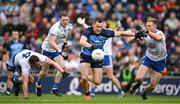 15 July 2023; Con O'Callaghan of Dublin in action against Monaghan players, from left, Ryan Wylie, Conor McManus and Kieran Duffy during the GAA Football All-Ireland Senior Championship semi-final match between Dublin and Monaghan at Croke Park in Dublin. Photo by Brendan Moran/Sportsfile