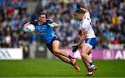15 July 2023; Brian Howard of Dublin is tackled by Dessie Ward of Monaghan during the GAA Football All-Ireland Senior Championship semi-final match between Dublin and Monaghan at Croke Park in Dublin. Photo by Brendan Moran/Sportsfile