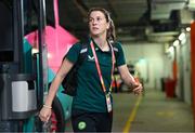 20 July 2023; Niamh Fahey of Republic of Ireland arrives before the FIFA Women's World Cup 2023 Group B match between Australia and Republic of Ireland at Stadium Australia in Sydney, Australia. Photo by Stephen McCarthy/Sportsfile
