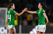 20 July 2023; Heather Payne, left, and Niamh Fahey of Republic of Ireland after the FIFA Women's World Cup 2023 Group B match between Australia and Republic of Ireland at Stadium Australia in Sydney, Australia. Photo by Stephen McCarthy/Sportsfile