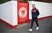 20 July 2023; Jamie Lennon of St Patrick's Athletic arrives before the UEFA Europa Conference League First Qualifying Round 2nd Leg match between St Patrick's Athletic and F91 Diddeleng at Richmond Park in Dublin. Photo by Seb Daly/Sportsfile