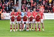 20 July 2023; The St Patrick's Athletic squad before the UEFA Europa Conference League First Qualifying Round 2nd Leg match between St Patrick's Athletic and F91 Diddeleng at Richmond Park in Dublin. Photo by John Sheridan/Sportsfile