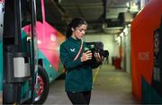 20 July 2023; Republic of Ireland video creator Cara Gaynor before the FIFA Women's World Cup 2023 Group B match between Australia and Republic of Ireland at Stadium Australia in Sydney, Australia. Photo by Stephen McCarthy/Sportsfile