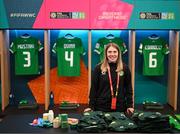 20 July 2023; Republic of Ireland equipment manager Orla Haran prepares the dressing room before the FIFA Women's World Cup 2023 Group B match between Australia and Republic of Ireland at Stadium Australia in Sydney, Australia. Photo by Stephen McCarthy/Sportsfile
