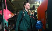 20 July 2023; Republic of Ireland goalkeeper Megan Walsh arrives for the FIFA Women's World Cup 2023 Group B match between Australia and Republic of Ireland at Stadium Australia in Sydney, Australia. Photo by Stephen McCarthy/Sportsfile