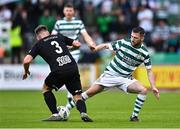 11 July 2023; Jack Byrne of Shamrock Rovers and Oliver Sigurjónsson of Breidablik during the UEFA Champions League First Qualifying Round 1st Leg match between Shamrock Rovers and Breidablik at Tallaght Stadium in Dublin. Photo by Ben McShane/Sportsfile