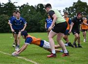 21 July 2023; Ruan Leonard during the Leinster Rugby School of Excellence at The King's Hospital in Dublin. Photo by Piaras Ó Mídheach/Sportsfile
