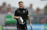 21 July 2023; Danny Grant of Bohemians arrives before the Sports Direct Men’s FAI Cup First Round match between Bohemians and Shelbourne at Dalymount Park in Dublin. Photo by Seb Daly/Sportsfile