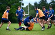 21 July 2023; Kean Moran during the Leinster Rugby School of Excellence at The King's Hospital in Dublin. Photo by Piaras Ó Mídheach/Sportsfile