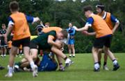 21 July 2023; Coach Emily McKeon during the Leinster Rugby School of Excellence at The King's Hospital in Dublin. Photo by Piaras Ó Mídheach/Sportsfile