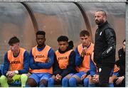 21 July 2023; Finn Harps manager Dave Rogers during the Sports Direct Men’s FAI Cup First Round match between Kilbarrack United and Finn Harps at White Heart Lane in Kilbarrack, Dublin. Photo by David Fitzgerald/Sportsfile