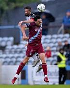 21 July 2023; Greg Bolger of Sligo Rovers in action against Darragh Noone of Drogheda United during the Sports Direct Men’s FAI Cup First Round match between Drogheda United and Sligo Rovers at Weavers Park in Drogheda, Louth. Photo by Ben McShane/Sportsfile